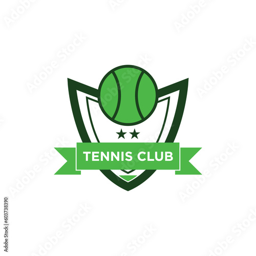 Tennis club logo design template