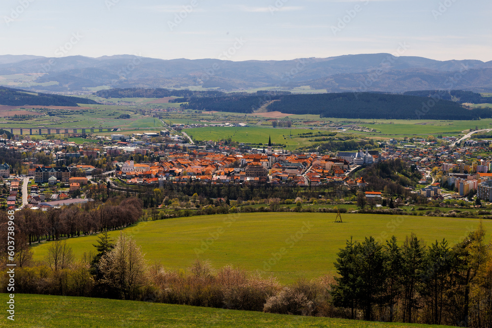 Mountain view of Levoca city in Slovakia.