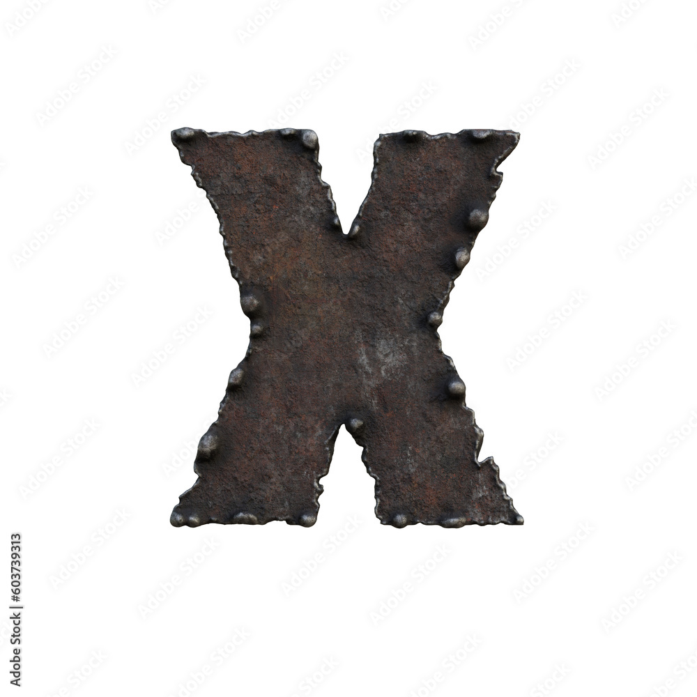 Rough & Rusty Iron 3D Alphabet or PNG Letters