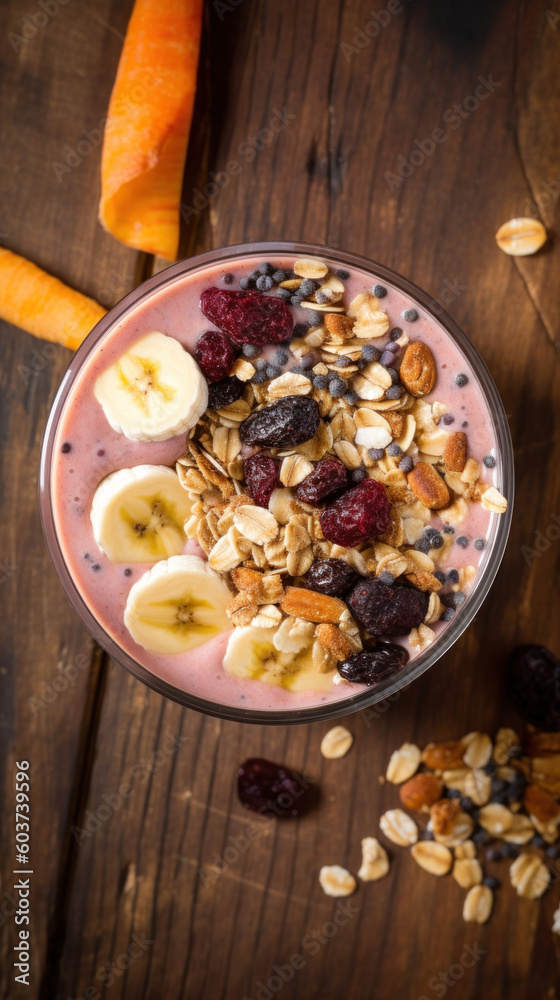 Fresh Trail Mix on a Rustic Table Fresh Trail Mix on a Rustic Table