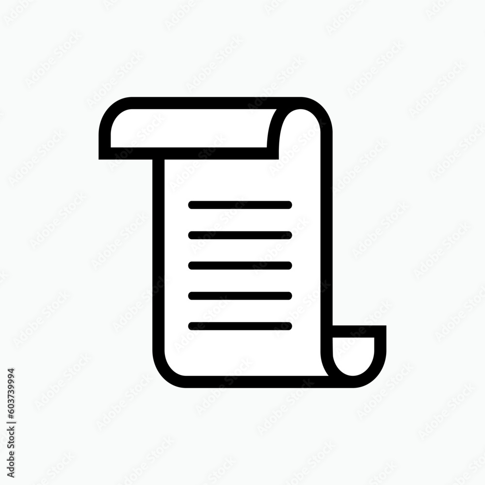 Bill Icon. Invoice, Payment Amount Symbol - Vector Bill Icon. Invoice, Payment Amount Symbol - Vector
