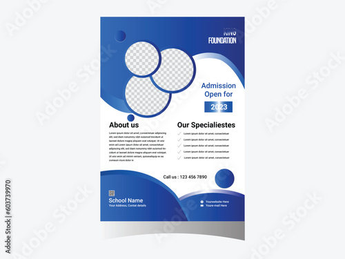 	Admission Flyer, advertisement, anniversary, back to school, books, celebration, children, classroom, club kids, college, course flyer, creative, education, event, flyer, high school, junior, kids