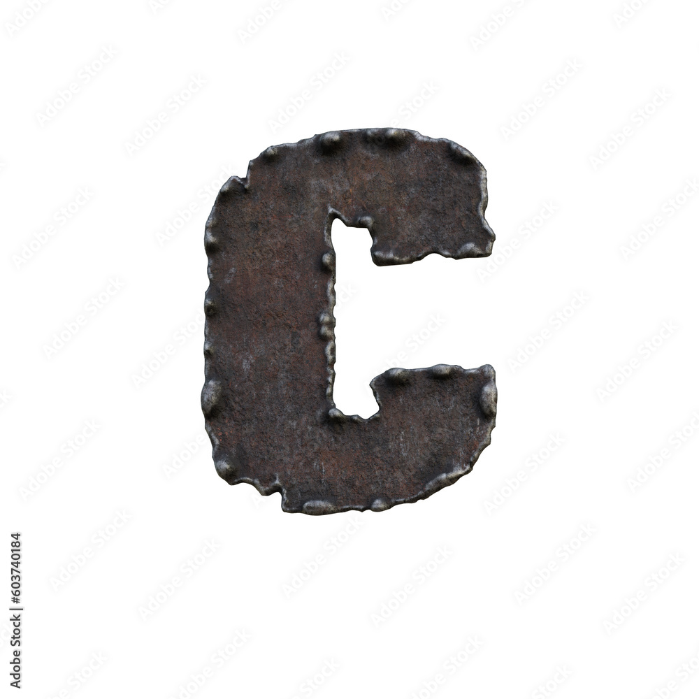 Rough & Rusty Iron 3D Alphabet or PNG Letters Rough & Rusty Iron 3D Alphabet or PNG Letters