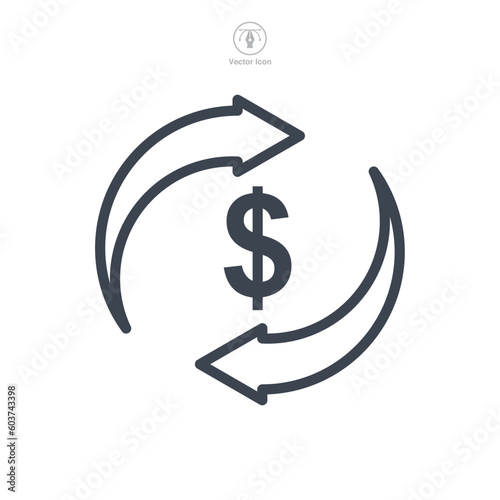 cash flow icon symbol template for graphic and web design collection logo vector illustration