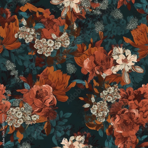 Wallpaper Mural floral pattern Torontodigital.ca