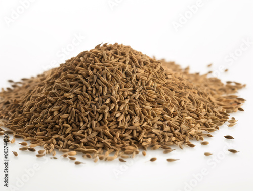 cumin seeds  isolated on white background 
