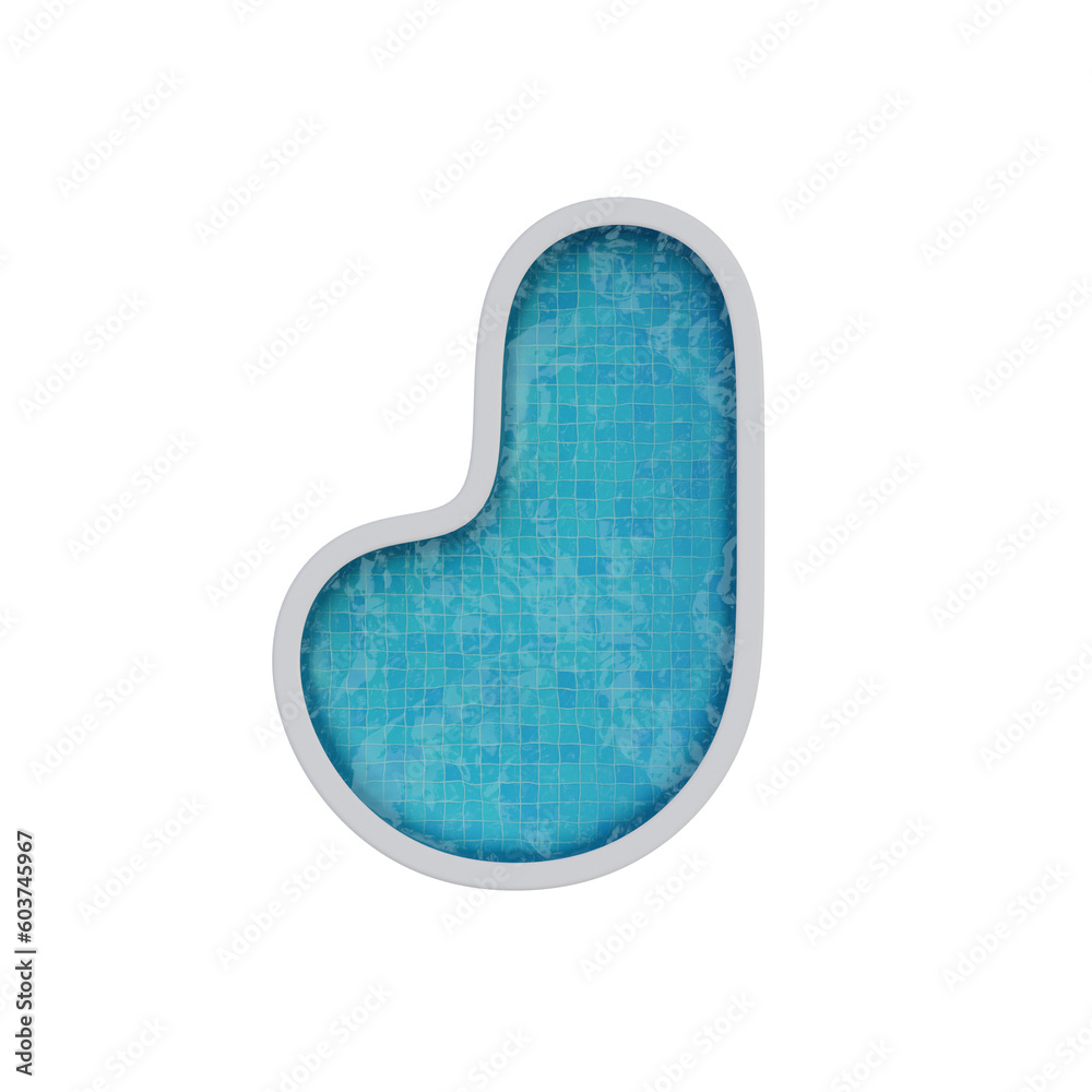 Swimming Pool 3D Alphabet or PNG Letters Swimming Pool 3D Alphabet or PNG Letters
