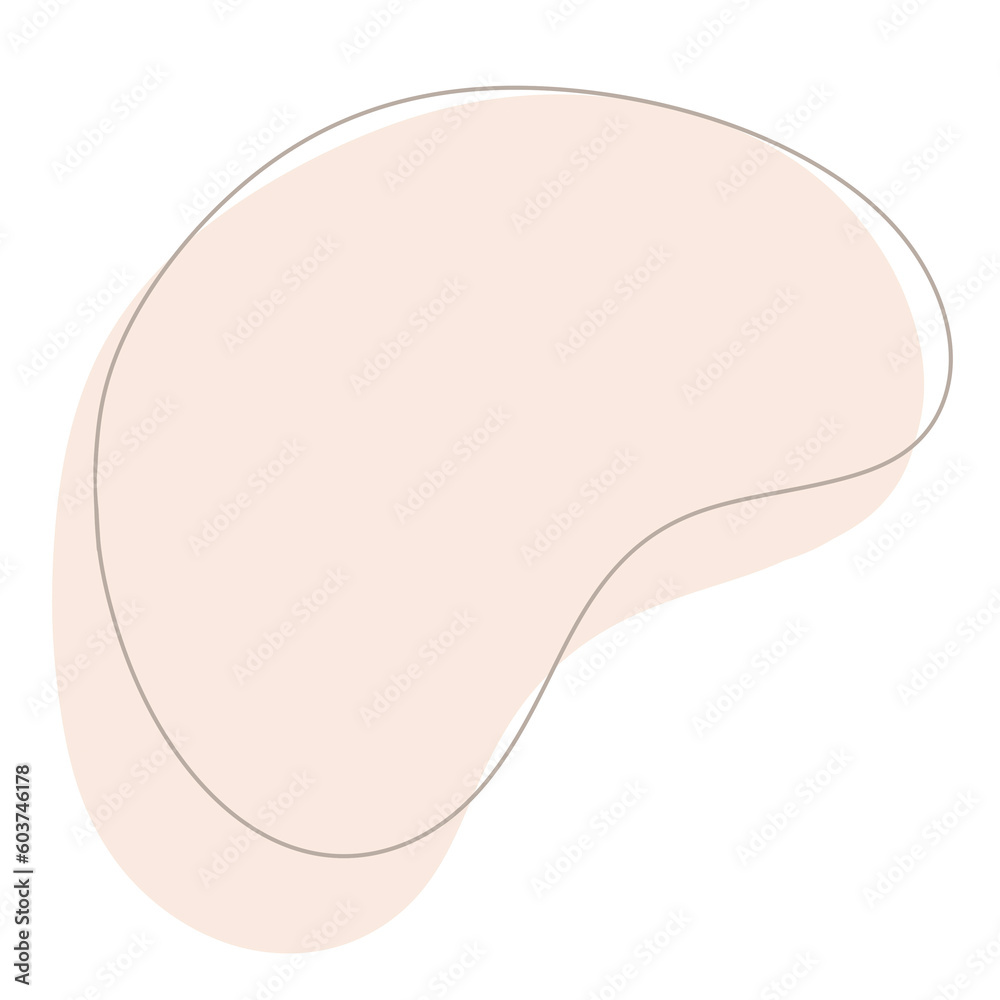Beige neutral abstract modern shape