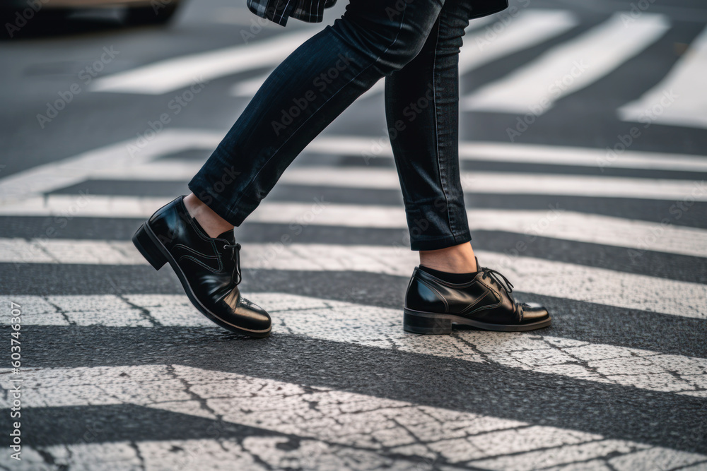 pedestrian crossing people feet generative ai pedestrian crossing people feet generative ai