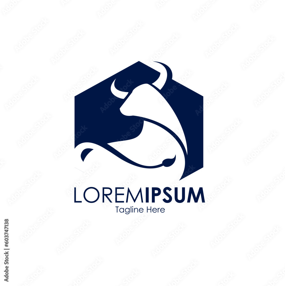 bull head logo design concept vector illustration bull head logo design concept vector illustration