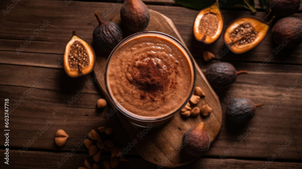 Fresh Salak Smoothie on a Rustic Table Fresh Salak Smoothie on a Rustic Table