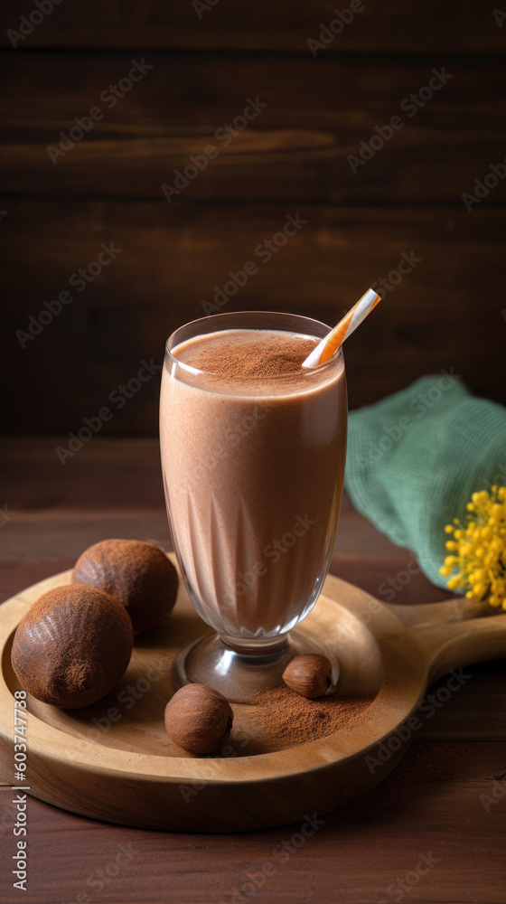 Fresh Salak Smoothie on a Rustic Table Fresh Salak Smoothie on a Rustic Table