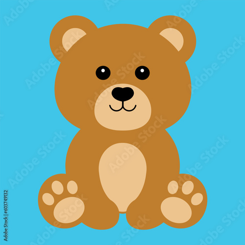 cute adorable baby bear cartoon character stickers