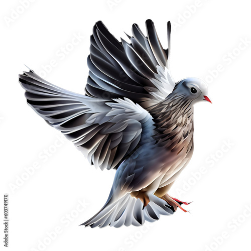 White Dove in the air with wings wide open Ai generated image  © Trendy Image Two
