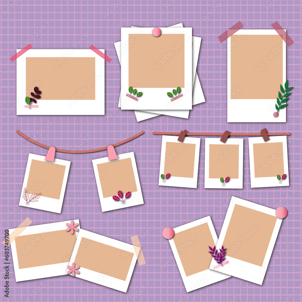 Frame Photo Palaroid Element Paper Cut Sytle Frame Photo Palaroid Element Paper Cut Sytle