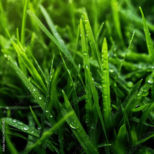 Prato verde dettaglio di fili di erba 