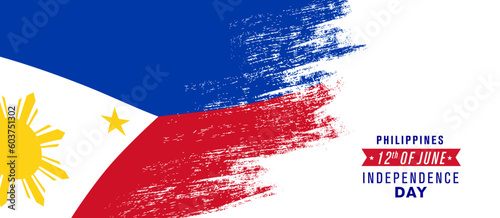 Philippines happy independence day greeting card, banner vector illustration