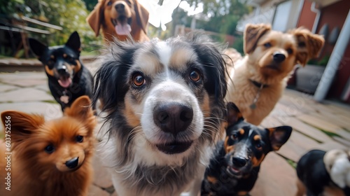 Generative AI. Dog selfie