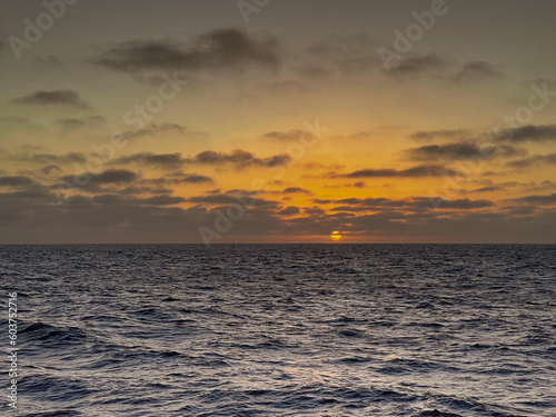 sunset in the sea