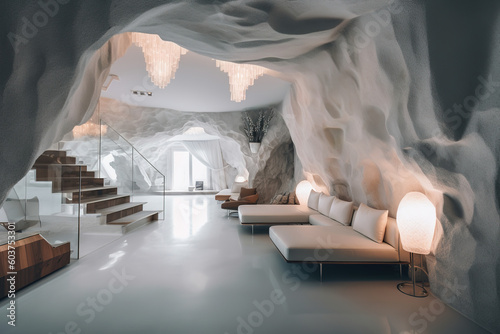 Luxury house inside a salt mine