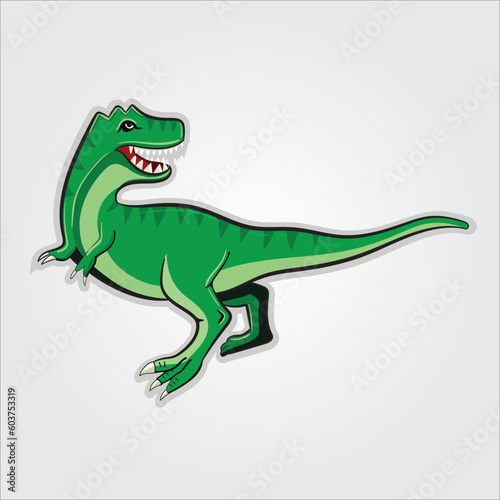 Dinosaur Tyrannosaurus Rex predator cartoon illustration  animal character