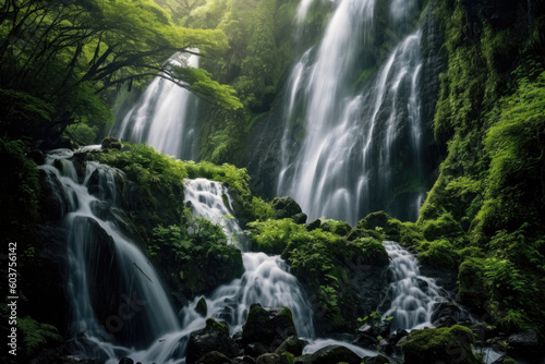 Obraz na płótnie 神秘的な滝、Mystical Waterfalls