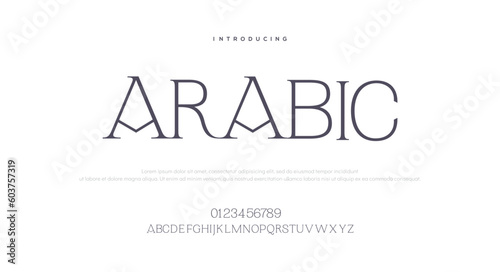 Abstract Fashion font alphabet. Typography typeface uppercase lowercase and number. vector illustration