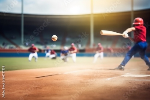 bat man baseball field ball player sport game grass athlete team. Generative AI.