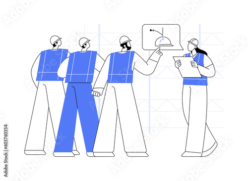 Workplace safety training abstract concept vector illustration.
