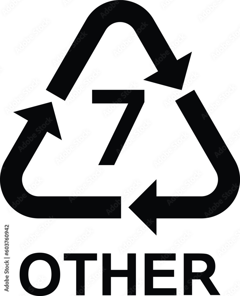 Recycling Symbols number 7 OTHER, vector Recycling Symbols number 7 OTHER, vector