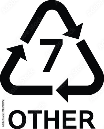 Recycling Symbols number 7 OTHER, vector