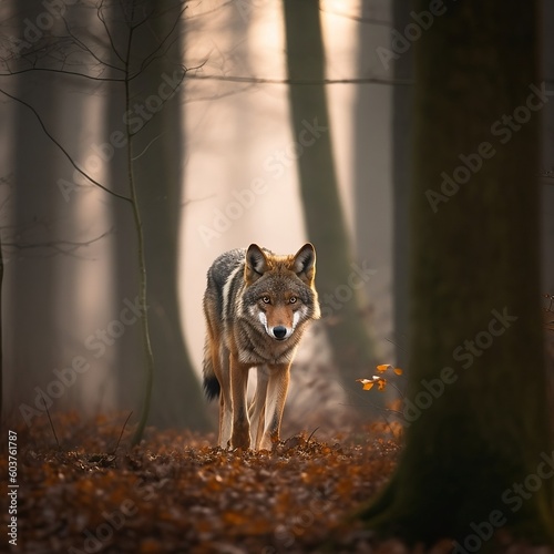 wolf in the woods
