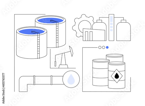 Crude oil abstract concept vector illustration.