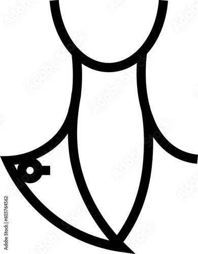 winged collar.