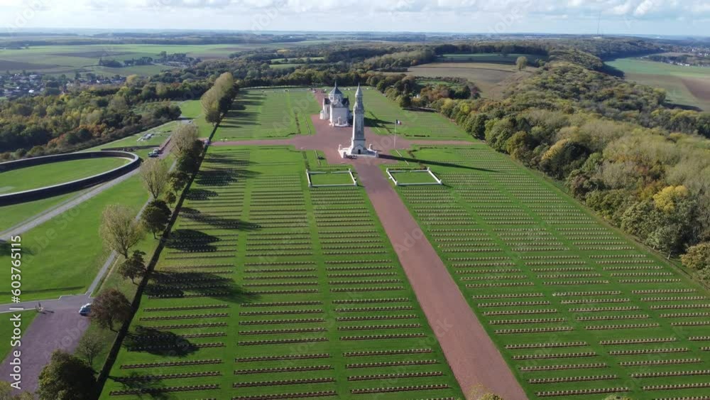 Video drone Nécropole Nationale de Notre-Dame-de-Lorette France europe