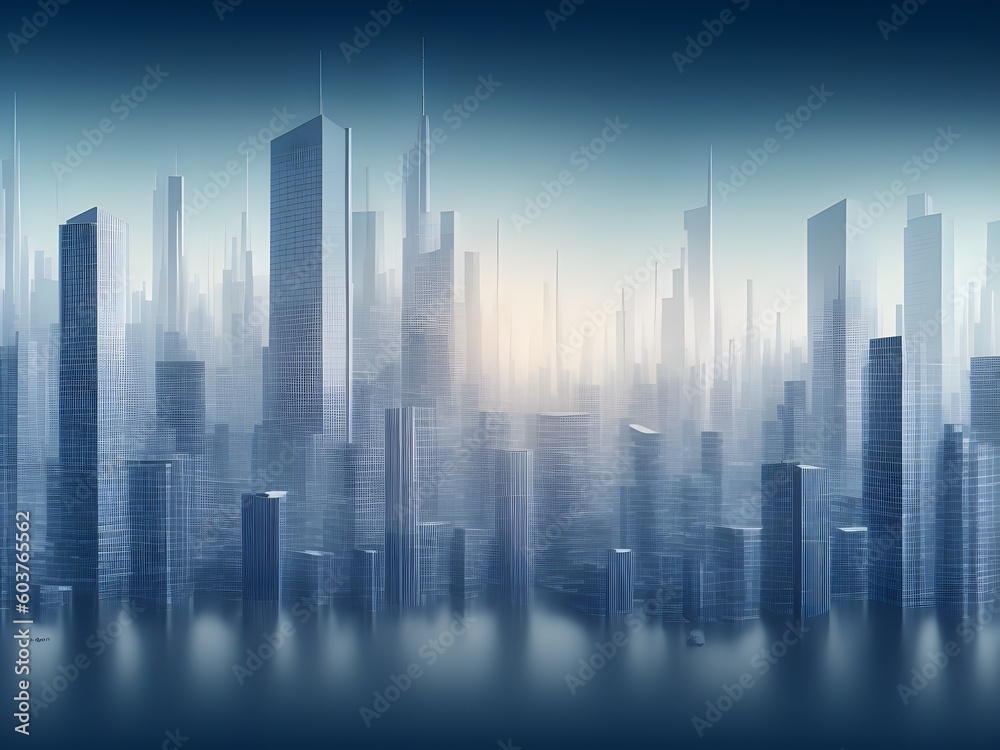 abstract city background Generative AI