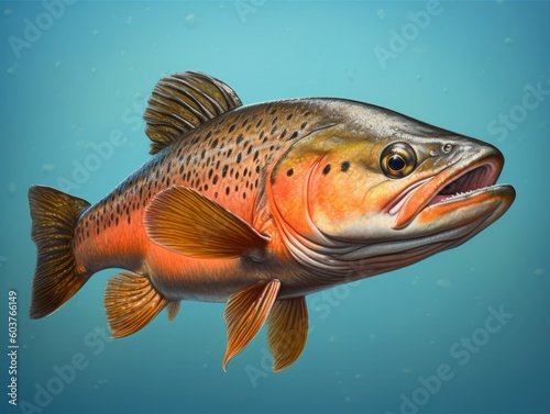 Speckled Trout created with Generative AI Technology, ai, generative photo