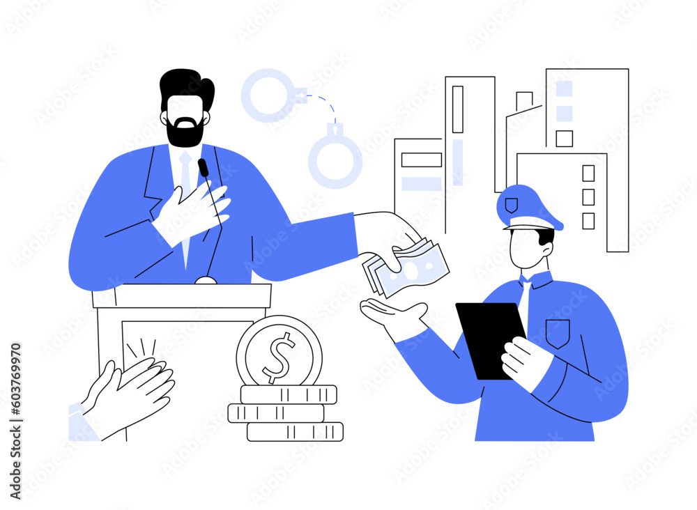 Political corruption abstract concept vector illustration. Political corruption abstract concept vector illustration.