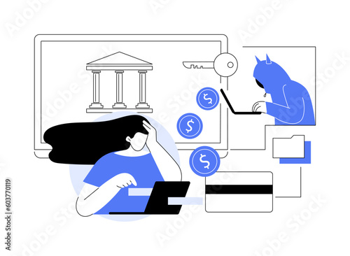 Financial crimes abstract concept vector illustration.