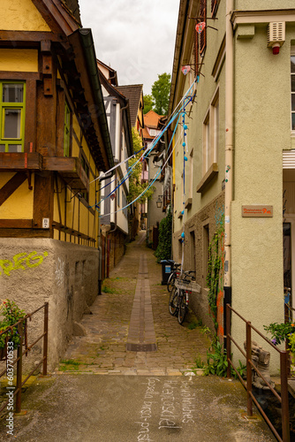 Fototapeta Naklejka Na Ścianę i Meble -  Tübingen, half-timbered town, Germania, sunny day, old town, streets, summer.