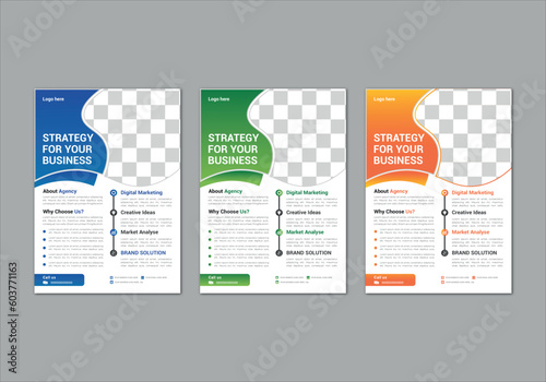modern business template professional business flyer design corporate vector file print layout