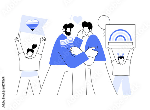 Sexuality and gender identity abstract concept vector illustration.