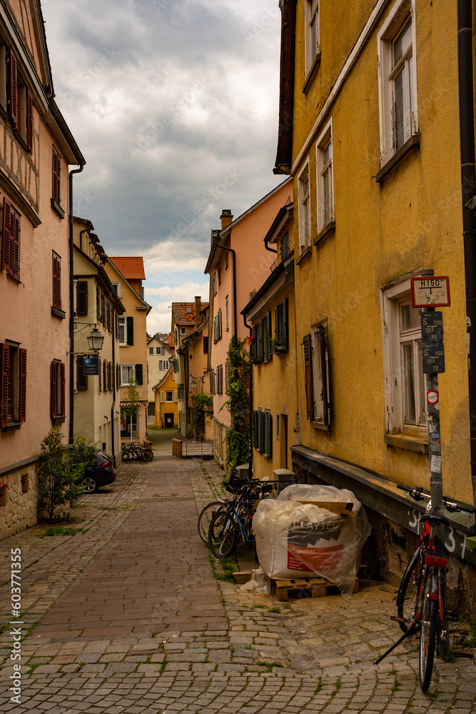 Tübingen, city, Germania, sunny day, old town, streets, summer,