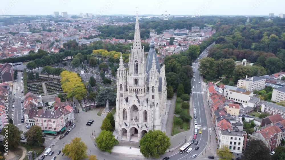 Video drone Église Notre-Dame de Laeken Bruxelles Belgique europe