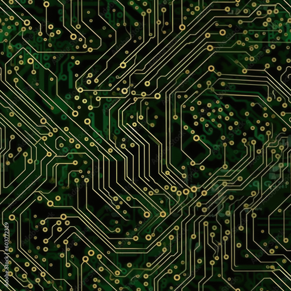 Background In Green Colors From Microcircuits With Gold Veins Created With The Help Of Artificial Intelligence Background In Green Colors From Microcircuits With Gold Veins Created With The Help Of Artificial Intelligence