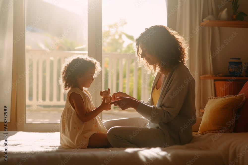 mother and daughter together having a good time together, ai tools generated image mother and daughter together having a good time together, ai tools generated image