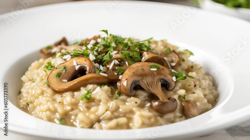 Creamy mushroom Risotto - Generative AI