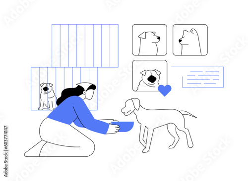 Animal shelter abstract concept vector illustration.