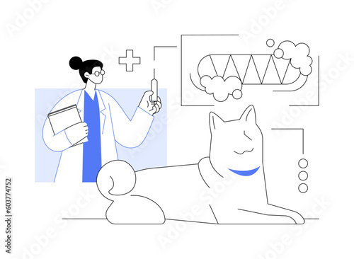 Rabies and your pet abstract concept vector illustration.
