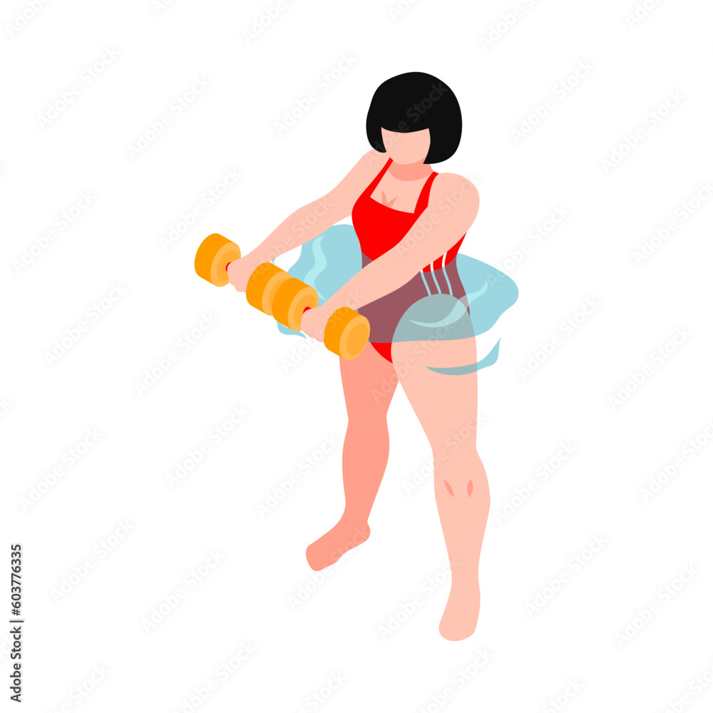 Aqua Aerobics Woman Composition Aqua Aerobics Woman Composition